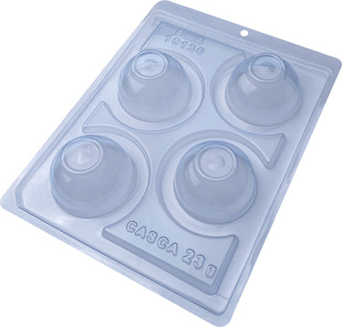 Forma De Chocolate - Forma De Chocolate Especial 3 Partes - Meia Esfera 60mm - BWB10136